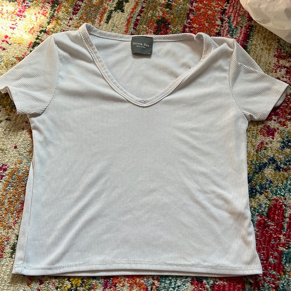 cute basic white tee